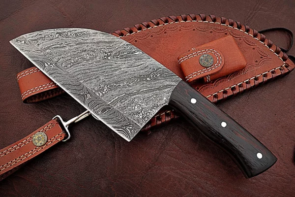 Custom Handmade Damascus Steel Stunning Hunting Cleaver CK 11 6