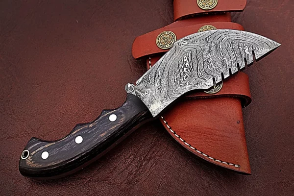Custom Handmade Damascus Steel Tracker Knife TK 11 2
