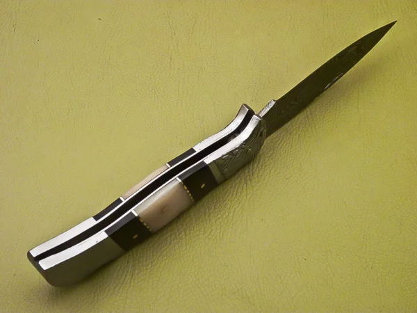 Custom Handmade Eagle Damascus Steel Folding Knife Fk 16 6