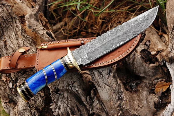 Custom Made Damascus Steel Amazing Bowie Knife BK 3 3