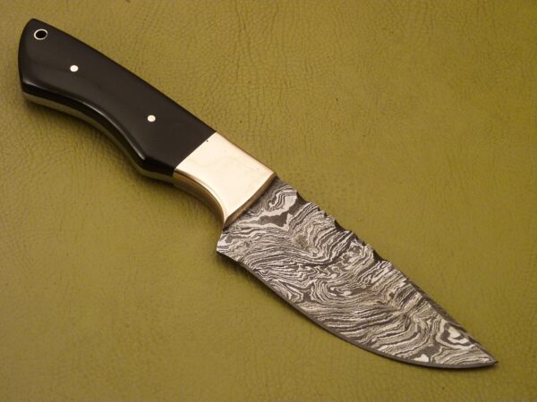 Custom Made Damascus Steel Hunting Knife with Color Wood Handle HK 17 3