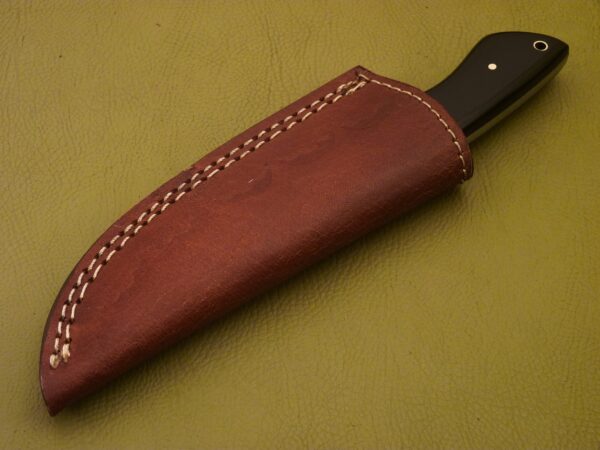 Custom Made Damascus Steel Hunting Knife with Color Wood Handle HK 17 7