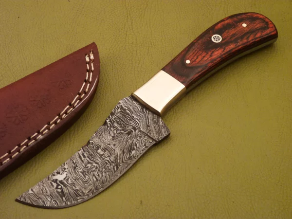 Custom Made Damascus Steel Skinner Knife SK 3 1