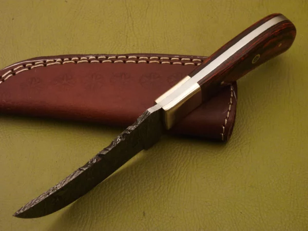 Custom Made Damascus Steel Skinner Knife SK 3 6