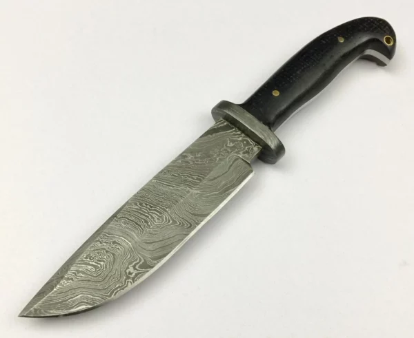 Damascus Bowie Knife With Micarta Handle Bk 52 2