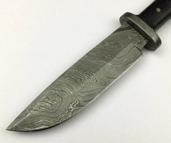 Damascus Bowie Knife With Micarta Handle Bk 52 4