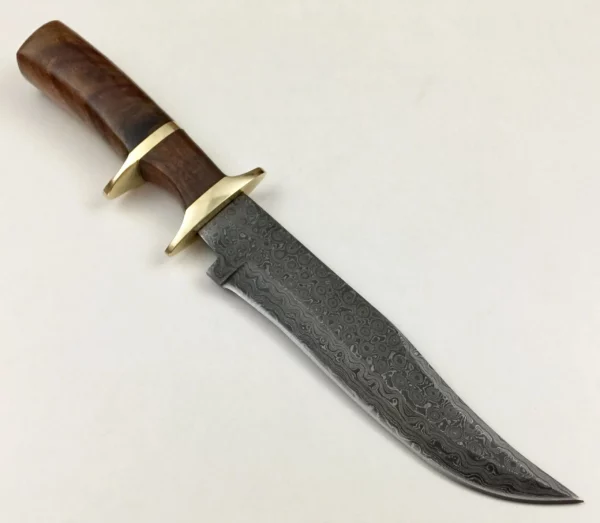 Damascus Bowie Knife With Walnut Wood Handle BK 70 1