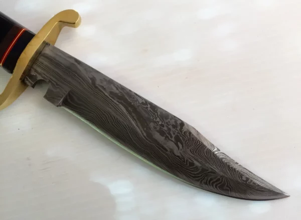 Damascus Bowie Knife With Wood Handle BK 61 5