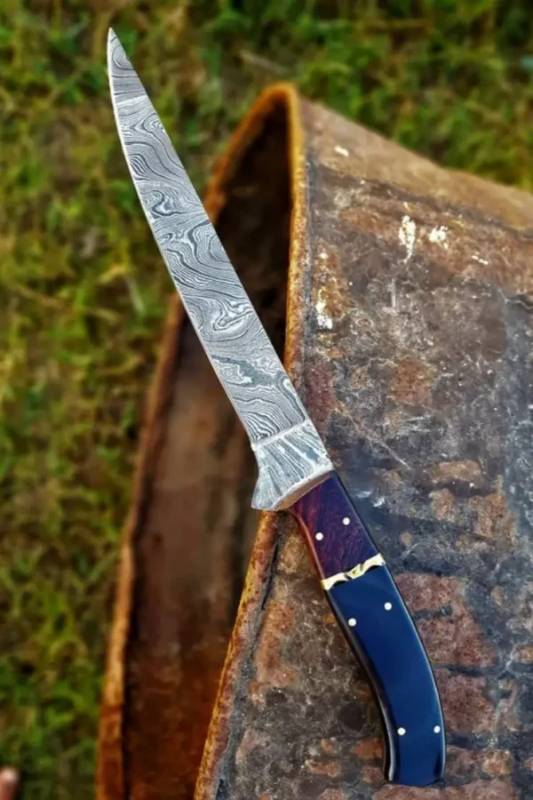 Damascus Steel Custom Fillet Knife FF 12