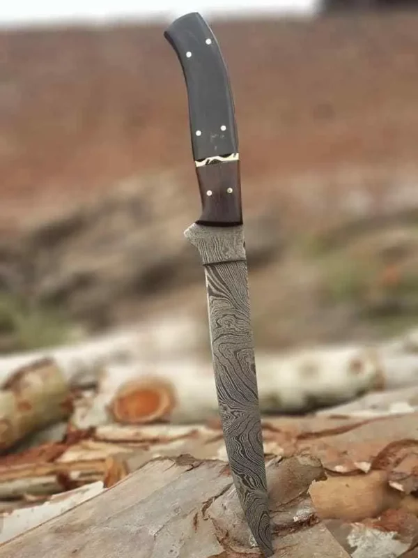 Damascus Steel Fish Fillet Knife With Wood Hanlde FF 25