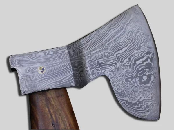 Damascus Steel Handmade Viking Axe With Walnut Wood Handle Ax 58 3 1