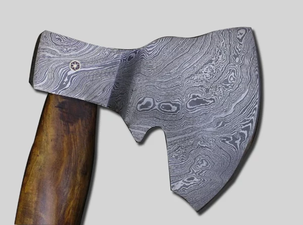 Damascus Steel Handmade Viking Axe With Walnut Wood Handle Ax 60 3