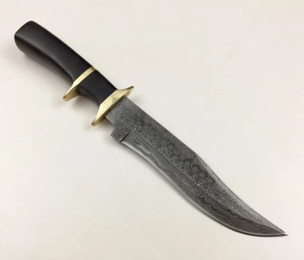 Damasucs Steel Bowie Knife With Black Micarta Handle BK 69 1