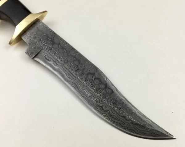 Damasucs Steel Bowie Knife With Black Micarta Handle BK 69 2