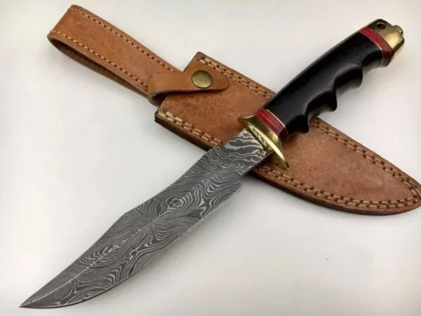 Hand Forged Damascus Bowie Knife With Micarta Handle Bk 44 1
