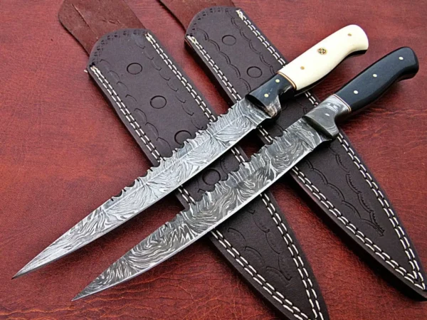 Hand Forged Damascus Fillet Knife Set FF 31