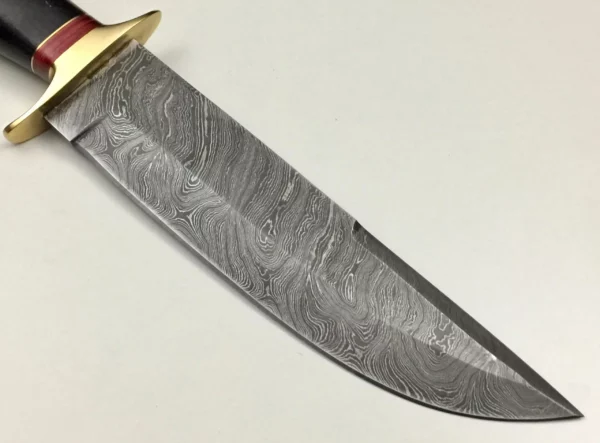Hand Forged Damascus Steel Bowie Knife With Walnut Wood Hanlde BK 75 2