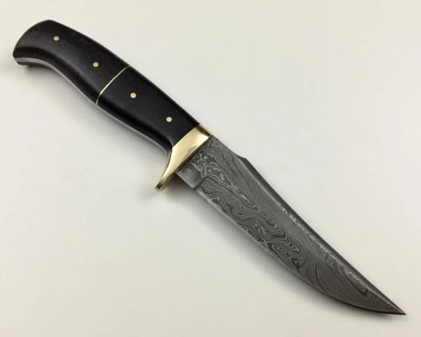 Handmade Damascus Bowie Knife With Black Micarta Handle BK 77 1