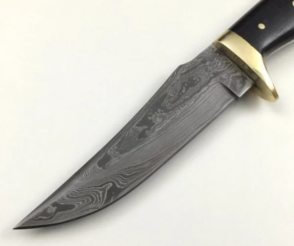 Handmade Damascus Bowie Knife With Black Micarta Handle BK 77 2