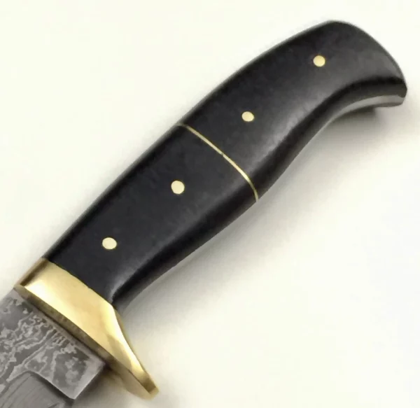 Handmade Damascus Bowie Knife With Black Micarta Handle BK 77 3
