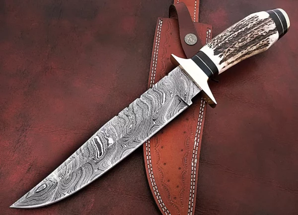 Handmade Damascus Steel Amazing Hunting Knife with Beautiful Stag Horn Handle HK 29 07