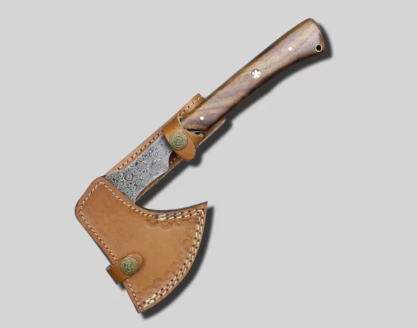 Handmade Damascus Steel Hunting Axe With Walnut Wood Handle Ax 47 5