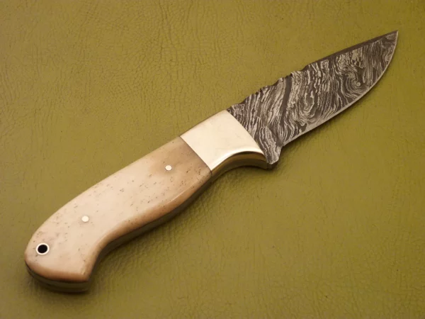 Handmade Damascus Steel Hunting Knife Camel Bone Handle HK 18 4