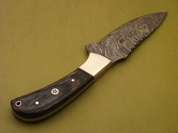 Handmade Damascus Steel Hunting Knife With Black Pakka Wood Handle HK 03 5