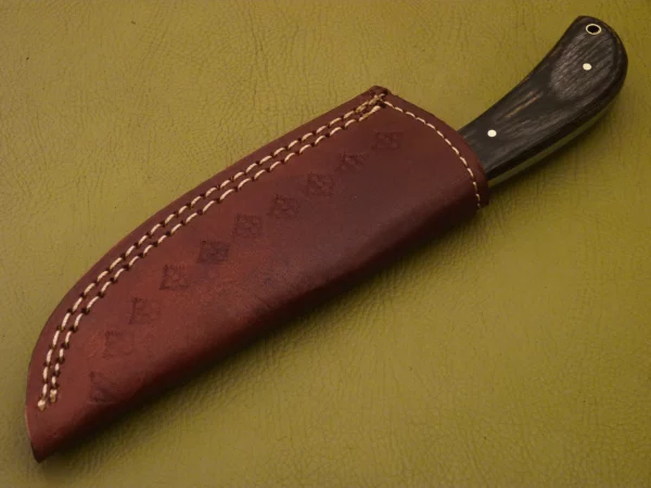 Handmade Damascus Steel Hunting Knife With Black Pakka Wood Handle HK 03 7