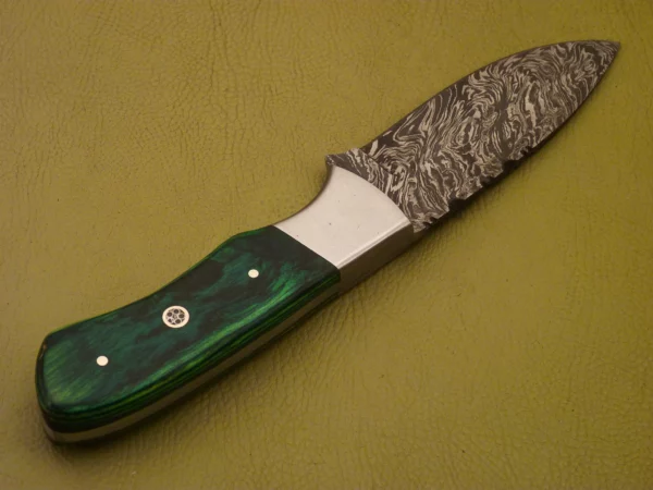 Handmade Damascus Steel Hunting Knife with Color Wood Handle HK 19 3