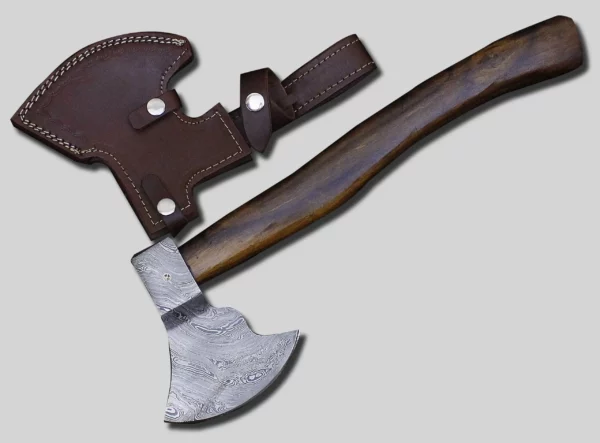 Handmade Viking Axe Damascus Steel With Walnut Wood Handle Ax 59 1
