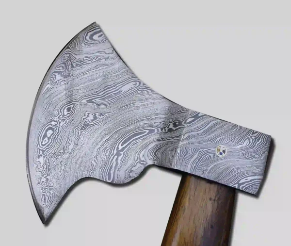 Handmade Viking Axe Damascus Steel With Walnut Wood Handle Ax 59 2