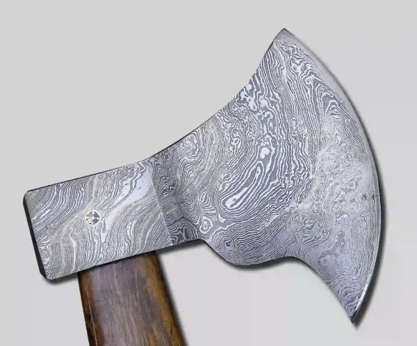 Handmade Viking Axe Damascus Steel With Walnut Wood Handle Ax 59 3