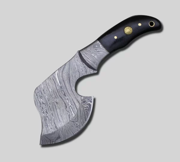 Mini Damascus Steel Handmade Viking Axe With Black Micarta Handle Ax 57 2